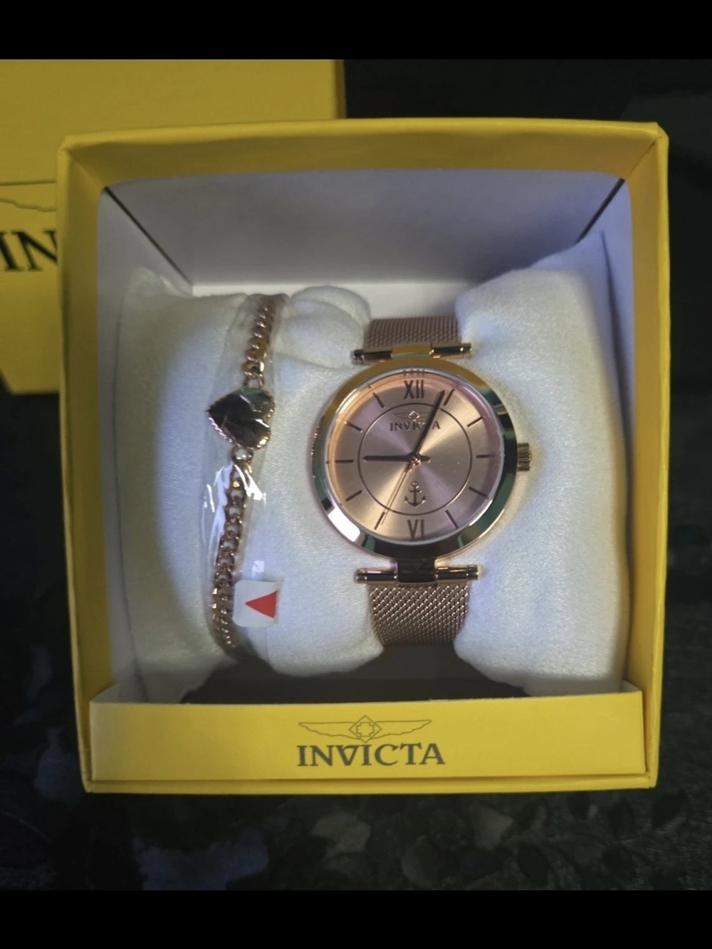 48842 Invicta Lady PC21J Ocean Voyage Steel Rose Gold W/Matching Bracelet 32mm